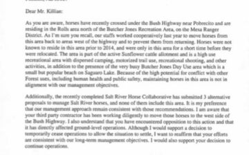 Public record from the Forest Supervisor