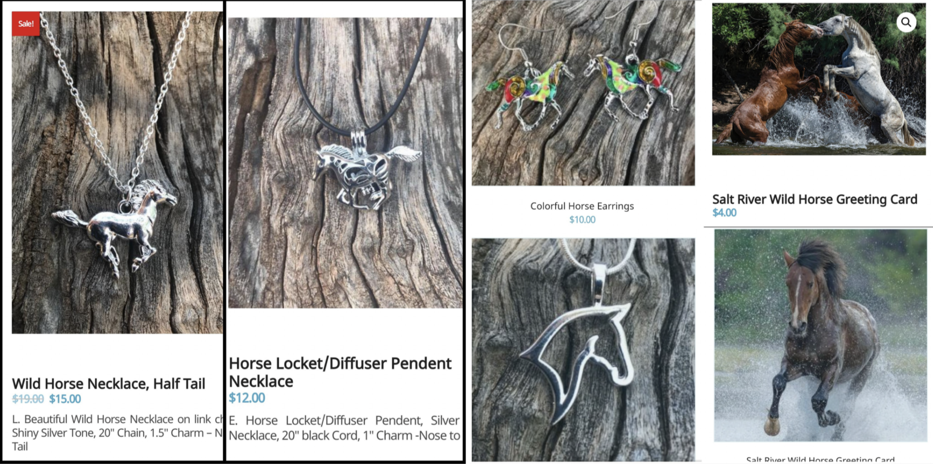 Greeting cards, Holiday cards, Calendars, Earrings, cool Necklaces, Bracelets!