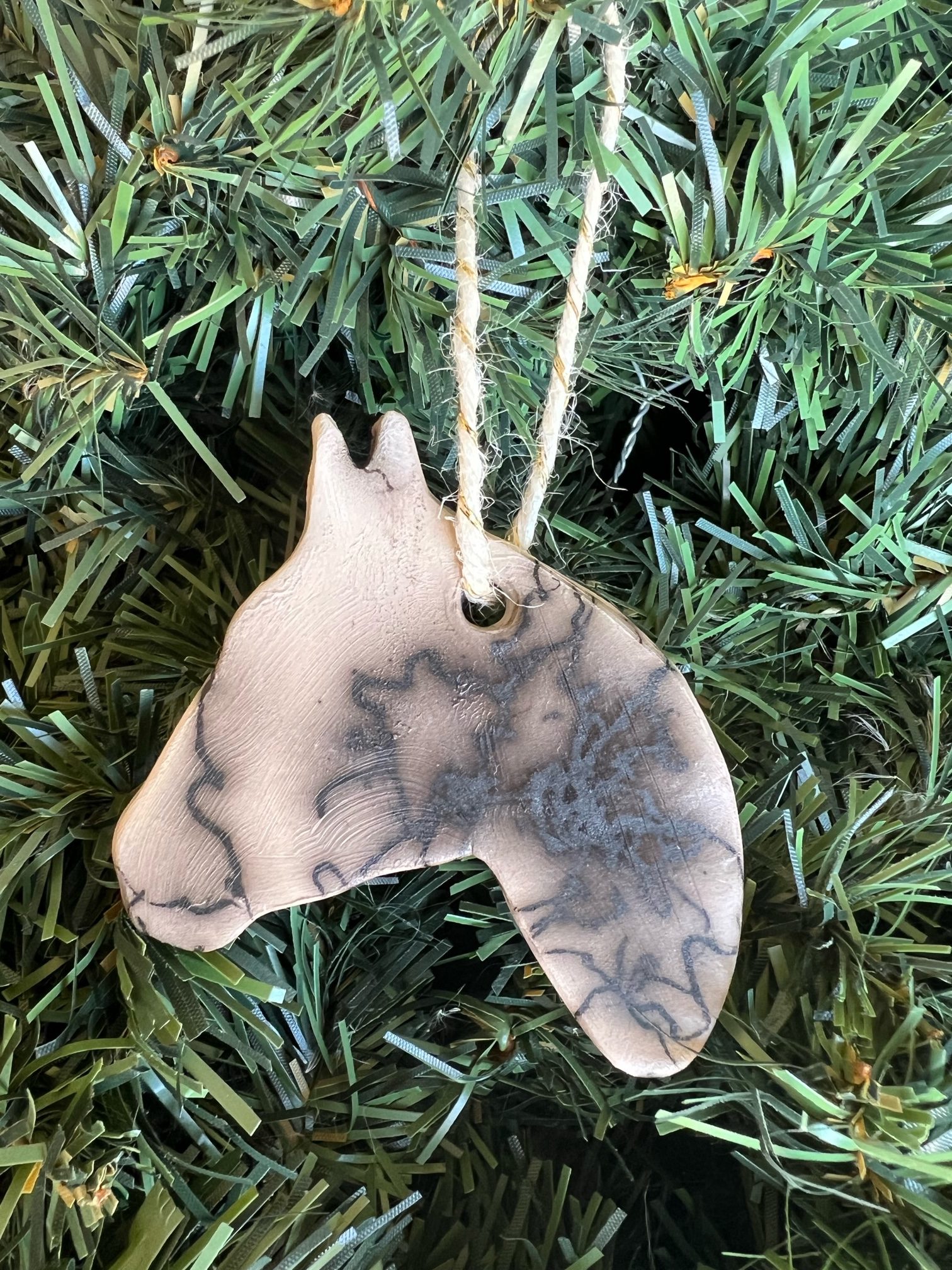 One of a kind wild horse hair Christmas ornaments!