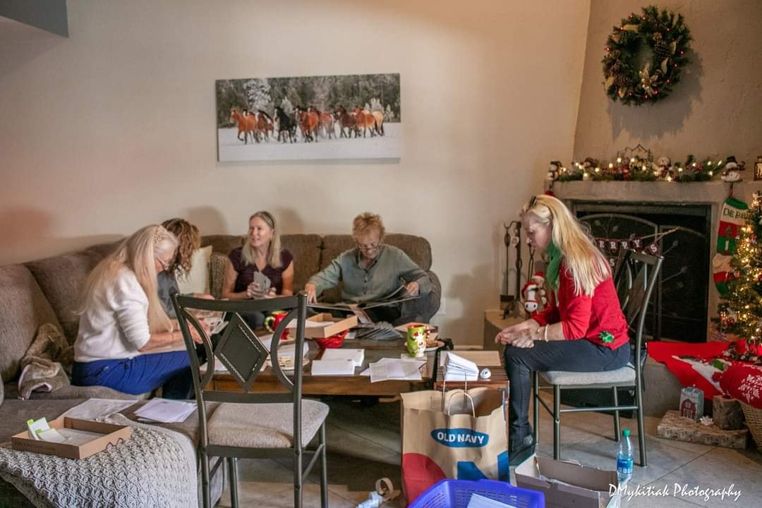Our Christmas card shipping ladies have been working hard!