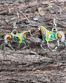 Colorful Horse Earrings